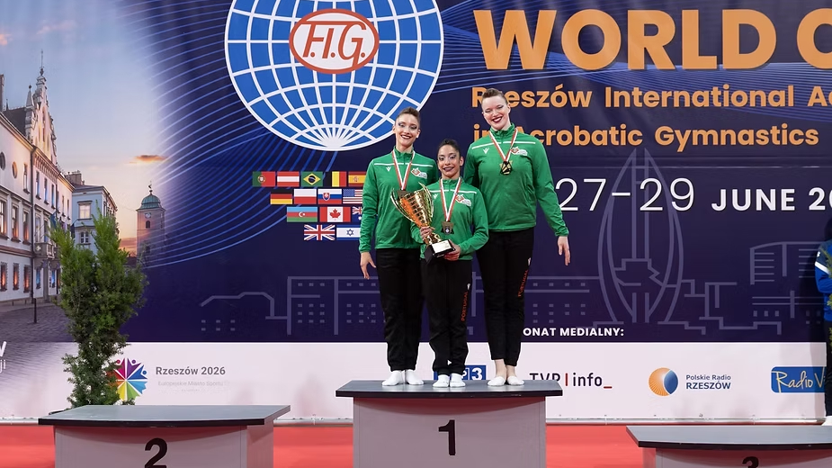 Portugal conquista 1.° lugar no Mundial de Ginástica Acrobática