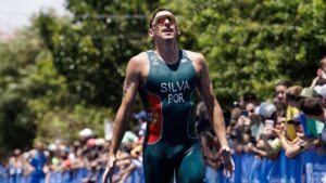 Miguel Tiago Silva de bronze no Triatlo do Brasil