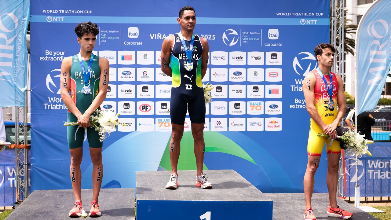 João Nuno Batista de prata na Taça do Mundo de Triatlo do Chile
