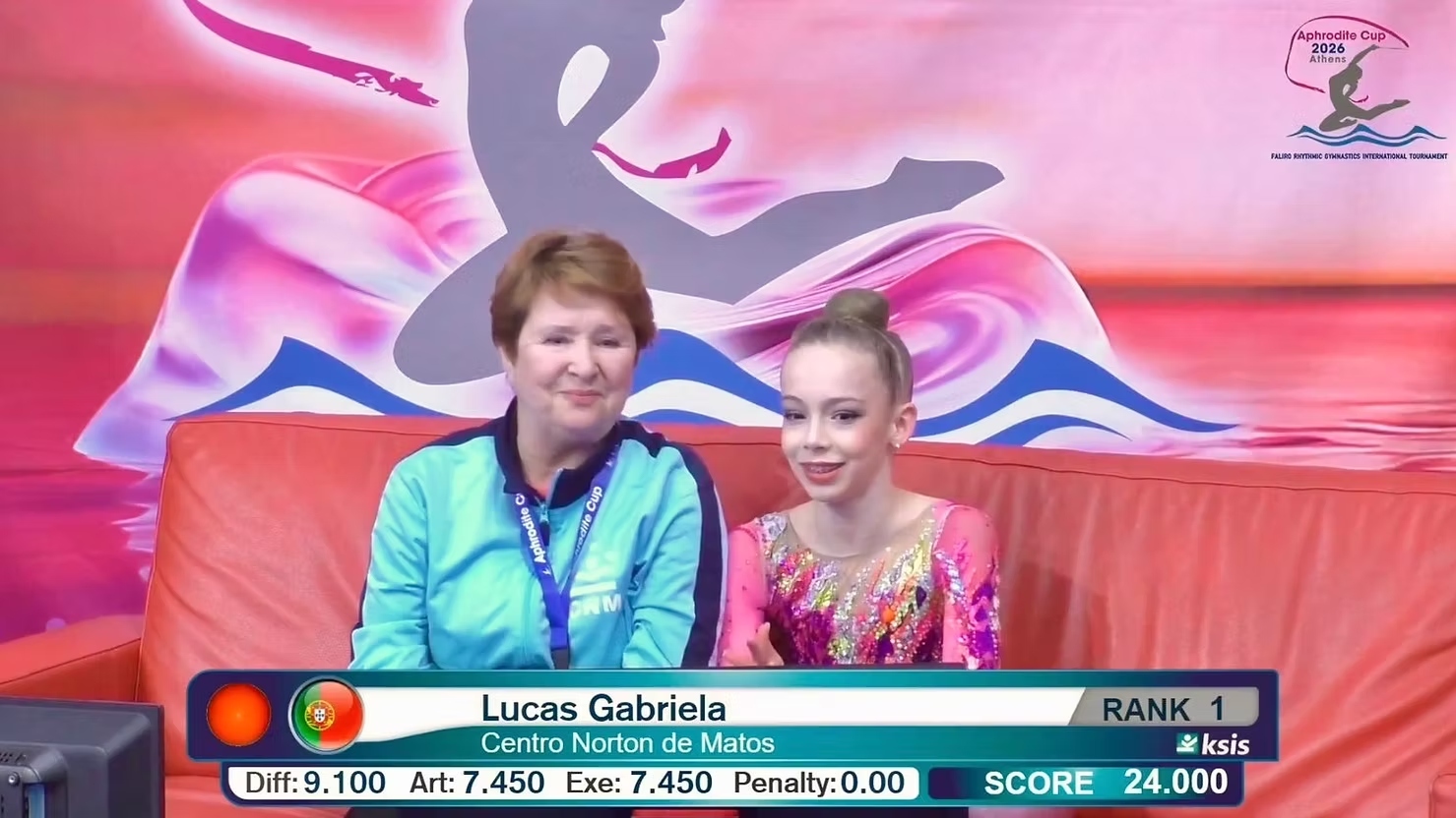 Gabriela Lucas no 4.º lugar em Bola na Grécia