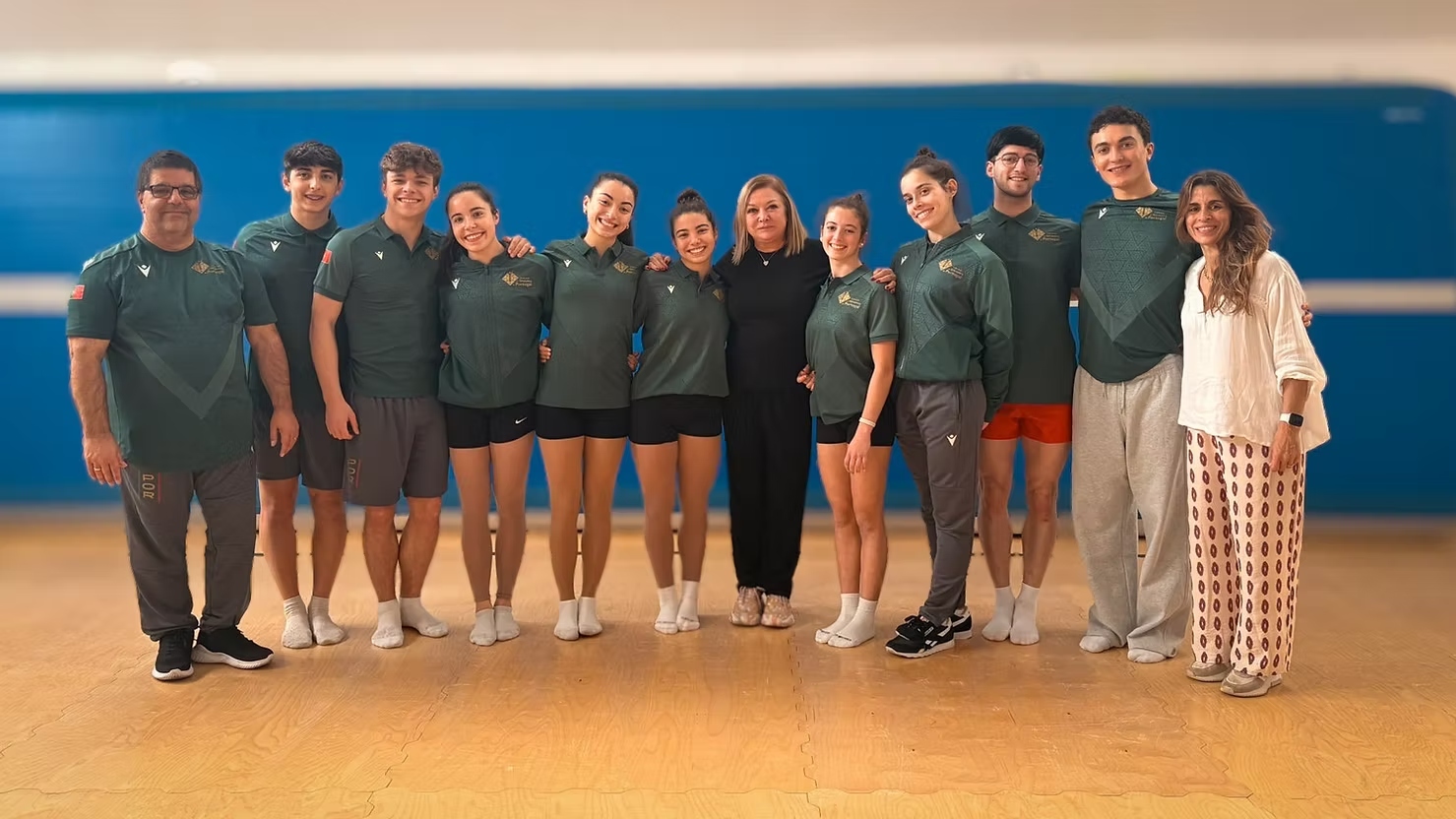 Seleção de aeróbica em estágio com Cristina Casentini