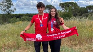 João Maia e Diana Costa no pódio em Orientação