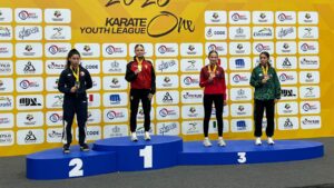 Leonor de ouro no Karate 1 Youth League do México