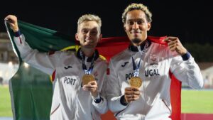 Elkhatib e José Carlos Pinto de ouro em Taranto