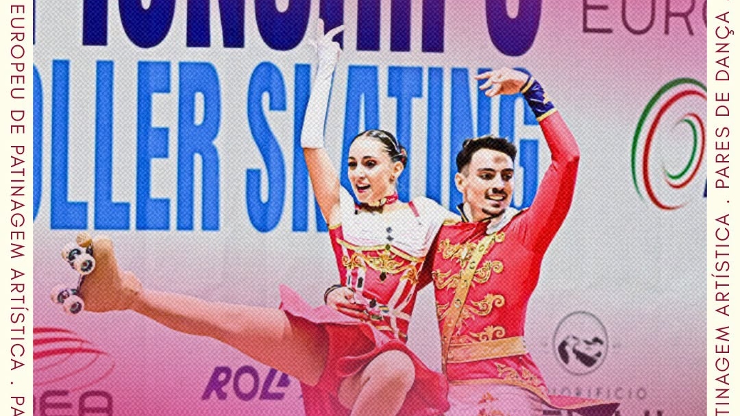 Tripla prata em pares de dança no Europeu de Itália
